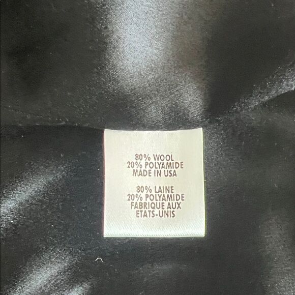 Adampluseve by Adam Lippes Black Wool Coat  with Fur Collar Size 6 - Picture 4 of 6